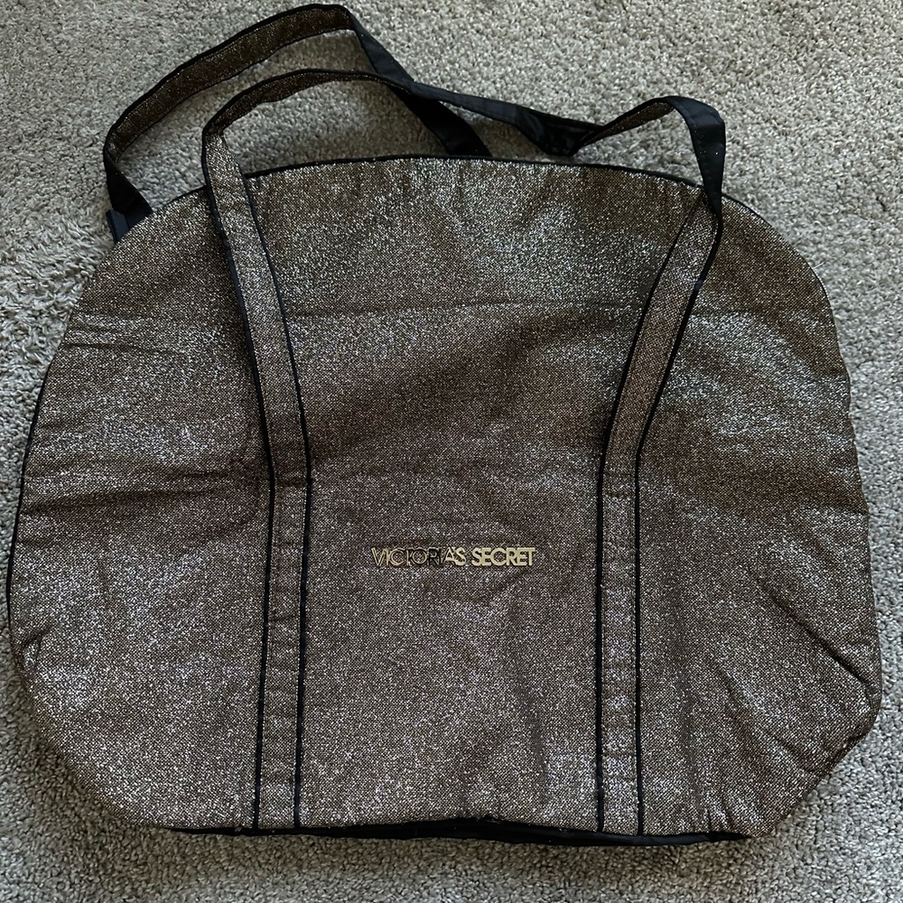 Victoria's Secret Shimmering Black Tote,brand new